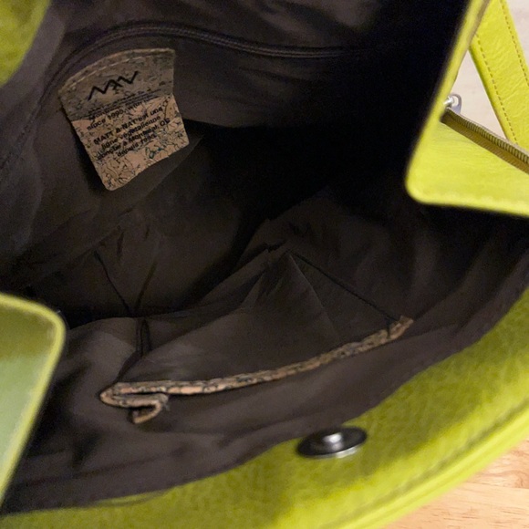 Matt & Nat vegan leather crossbody bag in a lime green color - Picture 11 of 16